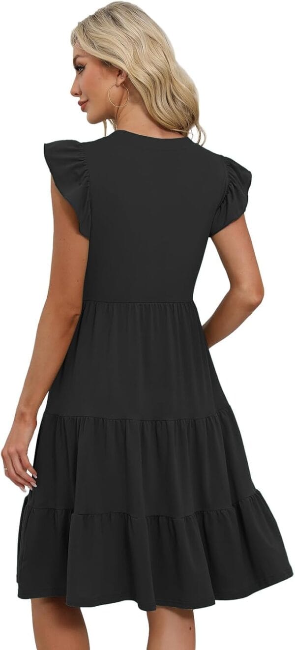 Elegant plus size midi dress for women in light fabric, perfect for summer.