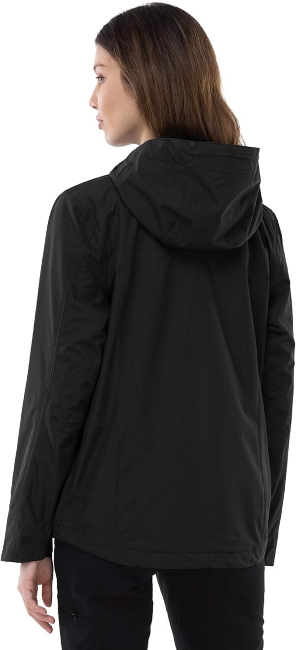 Women's lightweight waterproof hooded rain jacket in vibrant blue