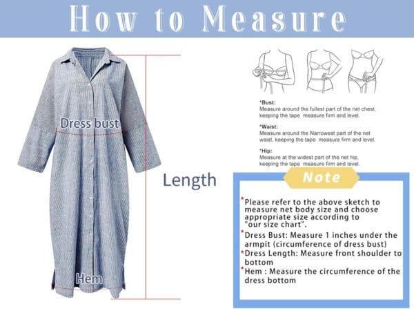 Women's striped long sleeve cotton maxi dress loose fit front view
