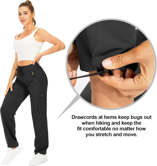 Women's lightweight cargo hiking pants with UPF 50 protection
