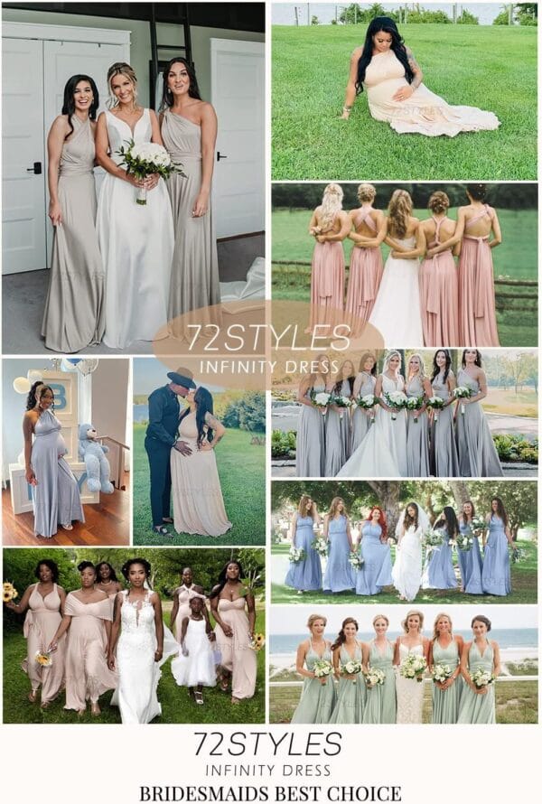 Plus size woman showcasing a best convertible bridesmaid dress in a stylish wrap design