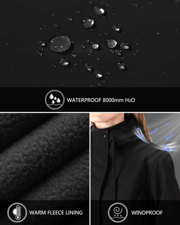 Best women's lightweight rain jacket in bright blue color with hood