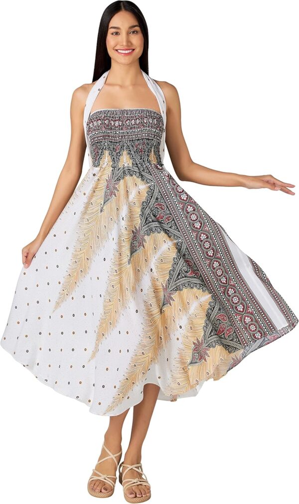 Bohemian maxi skirt women's summer fashion in vibrant floral print