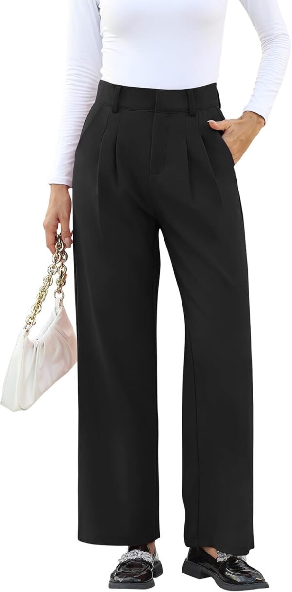 High waisted work pants for women in a sleek, tailored fit