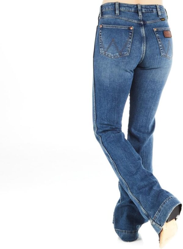 Affordable women's trouser jeans in high rise style, front view