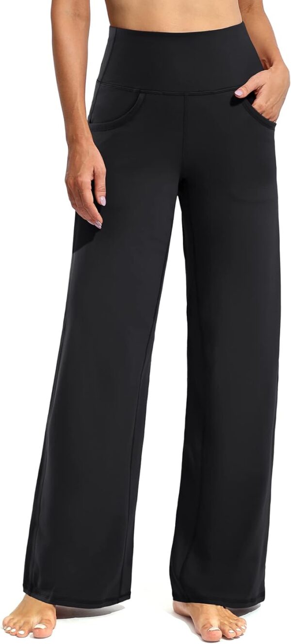 Comfortable wide leg pants for women in soft fabric with pockets