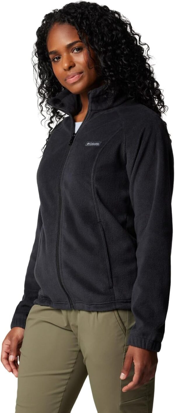 Columbia women's Benton Springs fleece jacket in navy blue front view