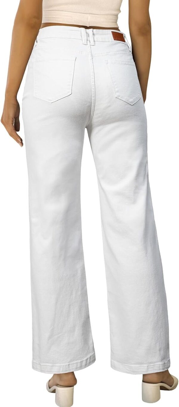 Buy high waisted wide leg jeans for women with stylish pockets