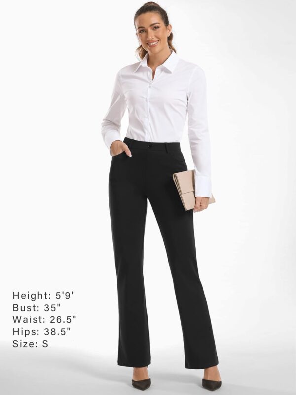 Women's business casual bootcut pants in comfortable pull-on style
