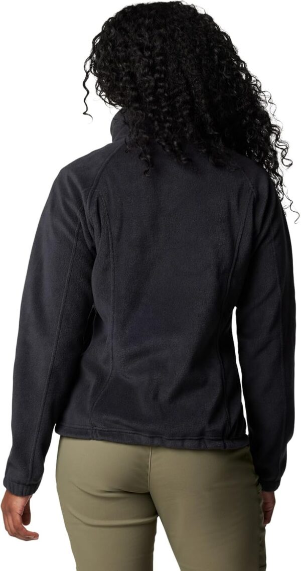 Columbia women's Benton Springs fleece jacket in navy blue, full zip design