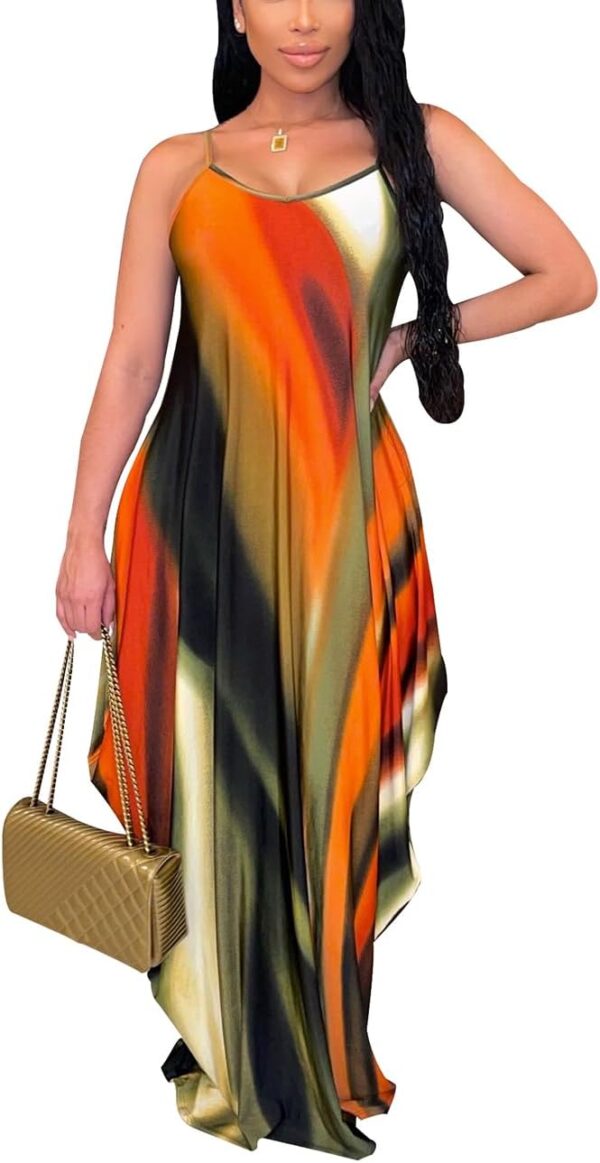 Plus Size Maxi Dress Casual with pockets and relaxed fit