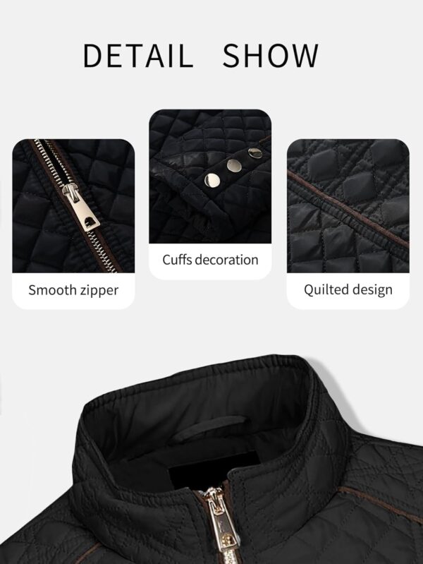 Women's lightweight puffer jacket in quilted design with fleece lining