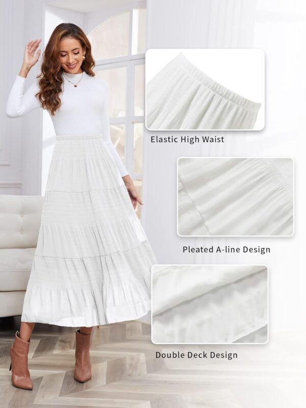 Best chiffon maxi skirt for women in flared A-line style with high waist