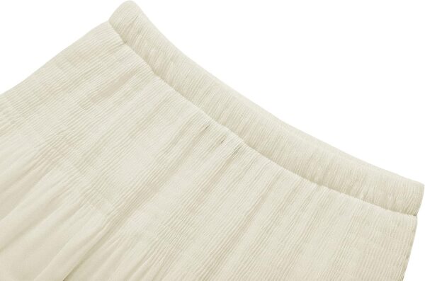 Women's chiffon maxi skirt featuring high elastic waist and pleated design