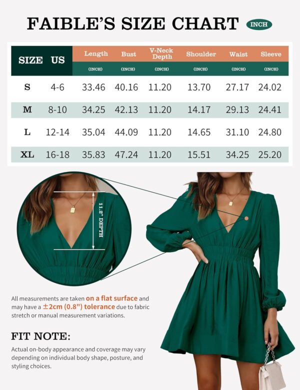 A-line mini cocktail dress for women in deep V style with flowing skirt