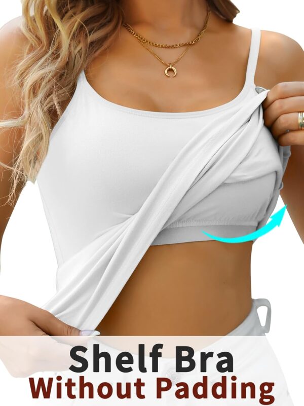 Women's adjustable spaghetti strap camisole in soft cotton, two-pack