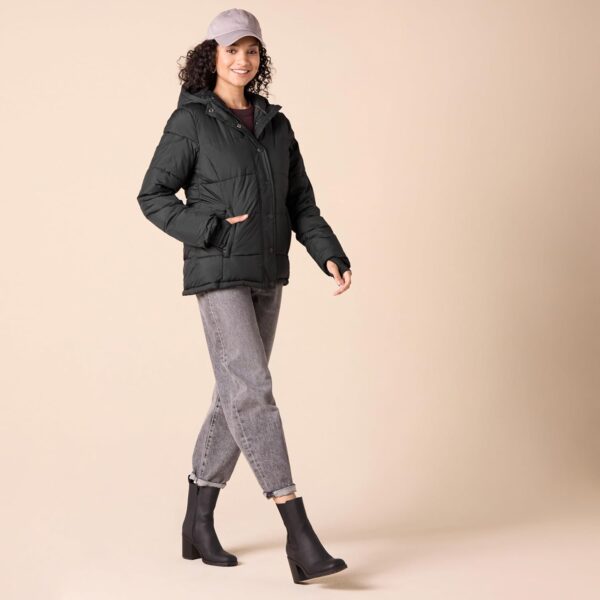Best women’s puffer coat in heavyweight quilted design with hood