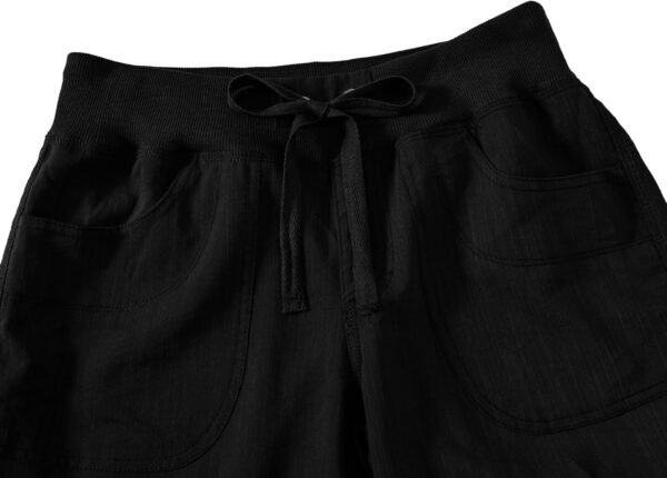 Women's lightweight hiking cargo capris in dark khaki with pockets