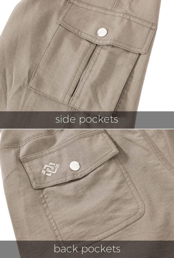 Lightweight women's capris with pockets in a casual baggy style