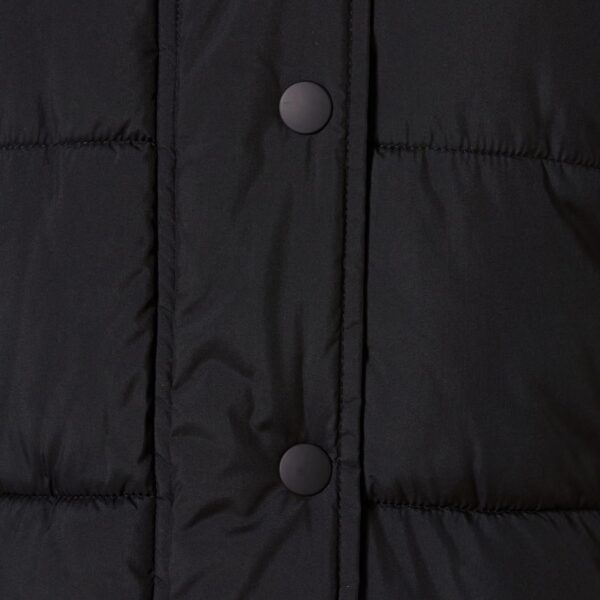 Plus size women's heavyweight puffer coat with hood, front view