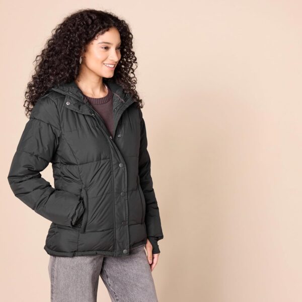 Best women’s heavyweight quilted puffer coat with hood in plus size
