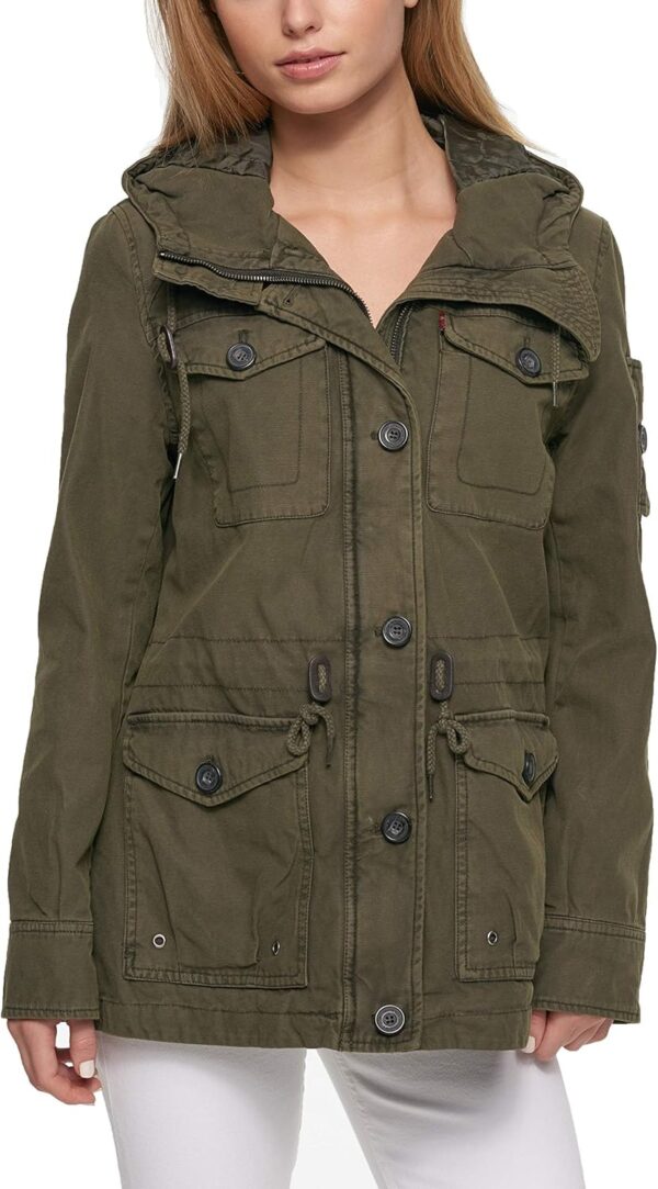 Levi's women's lightweight military jacket in casual fit, front view