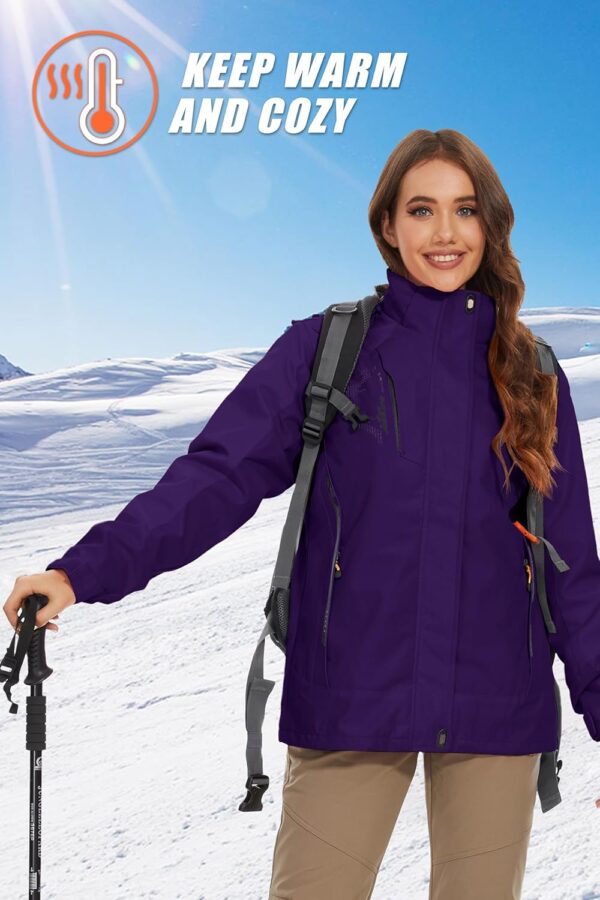 Best 3-in-1 winter jacket for women in a stylish parka design, fleece lined