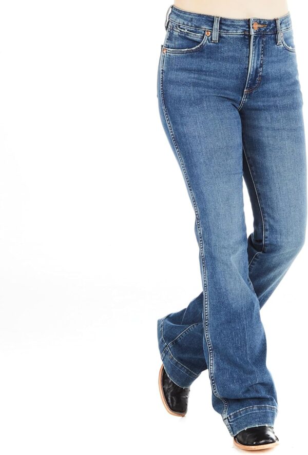 Affordable women's trouser jeans in high rise fit showcasing stylish design